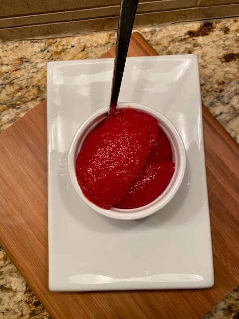 Applesauce Jell-o with Red Hot Candy