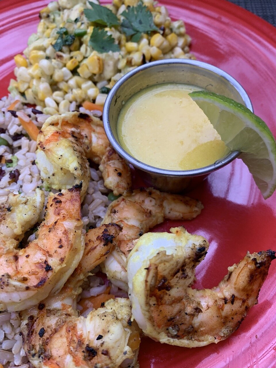 Grilled Shrimp with Tumeric Sauce