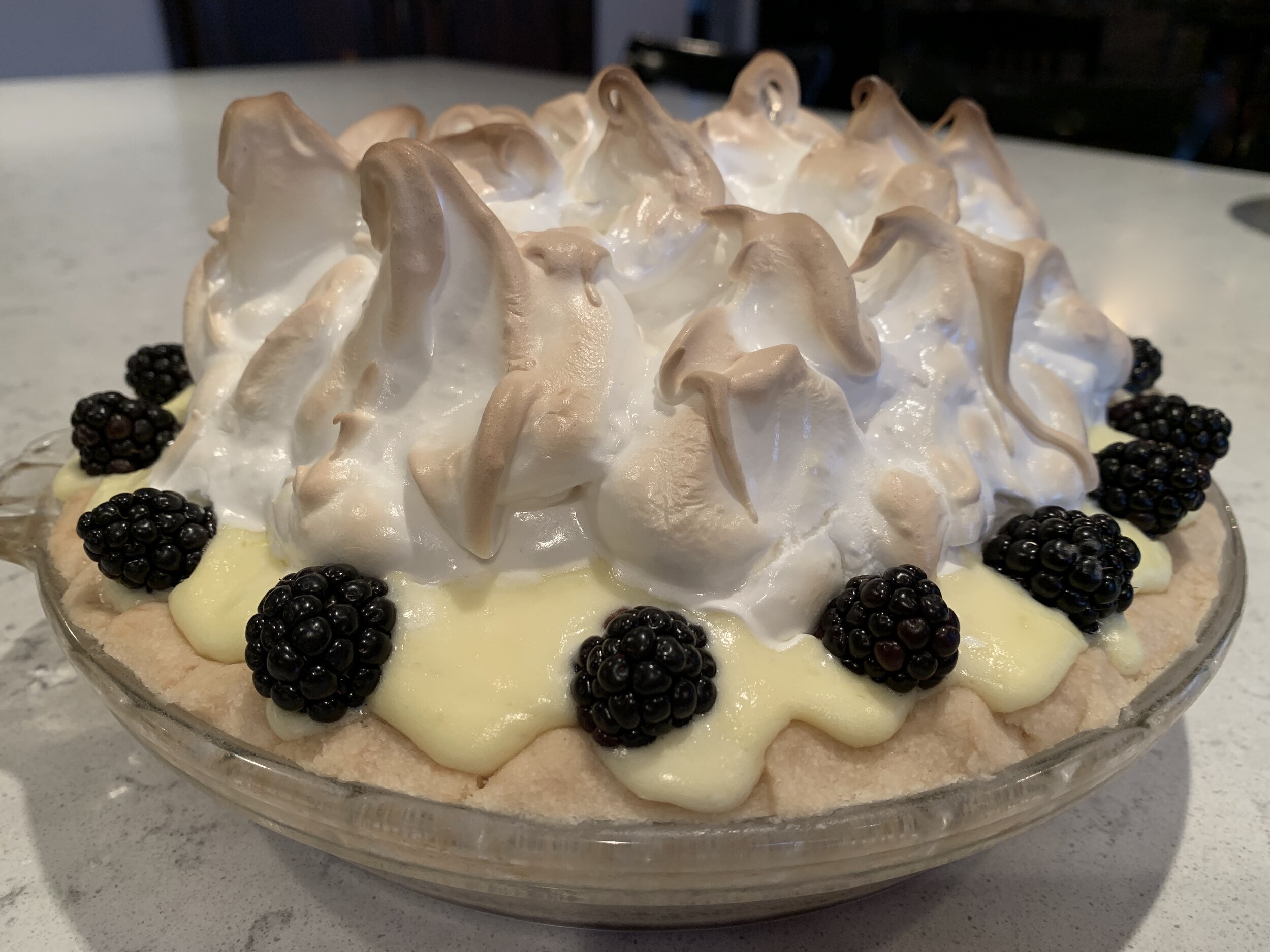 Blackberry and Lime Meringue Pie