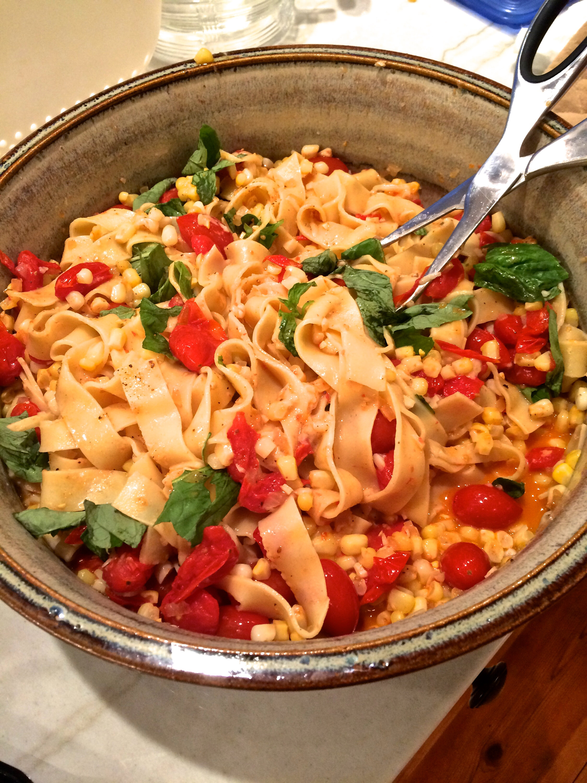 Fresh Pasta with Sweet Corn