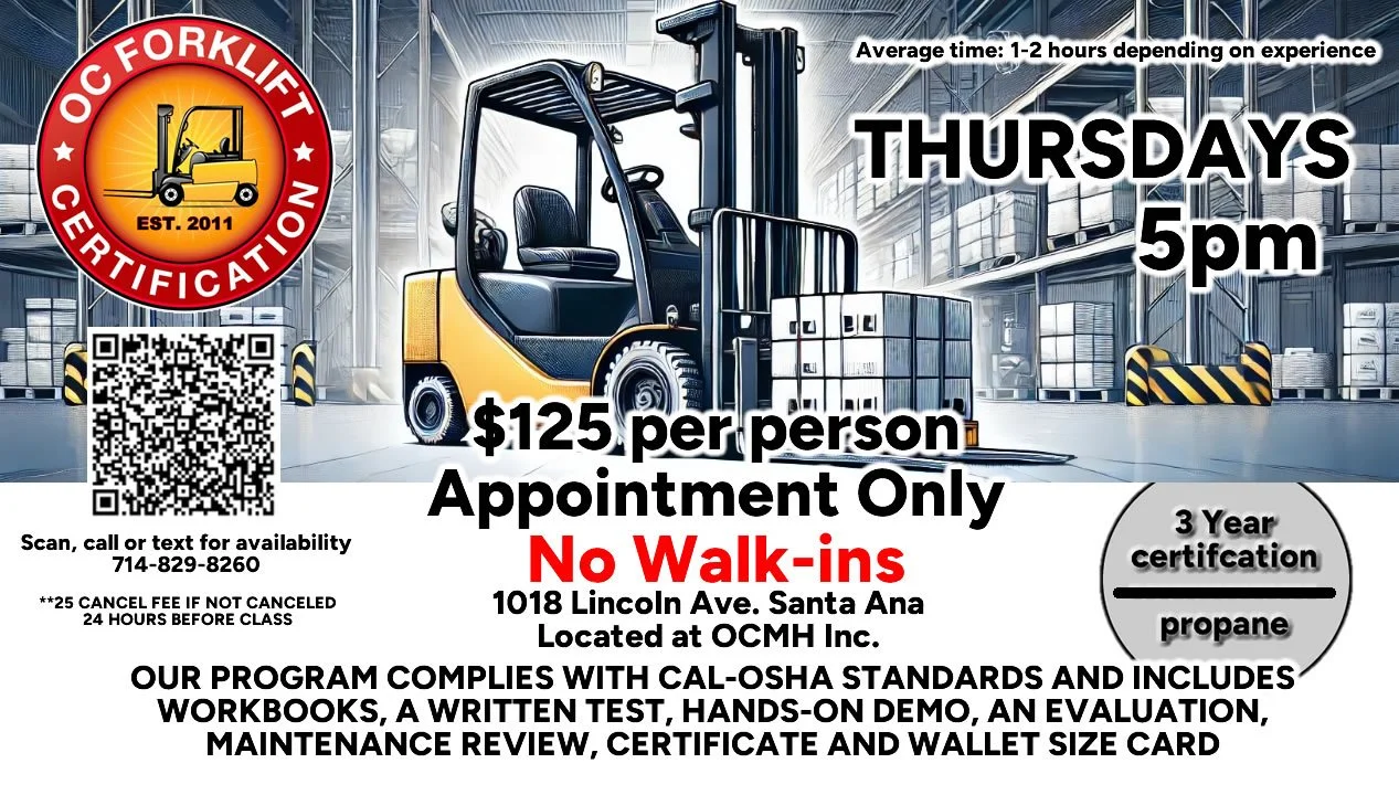 Individual Forklift Certification - English