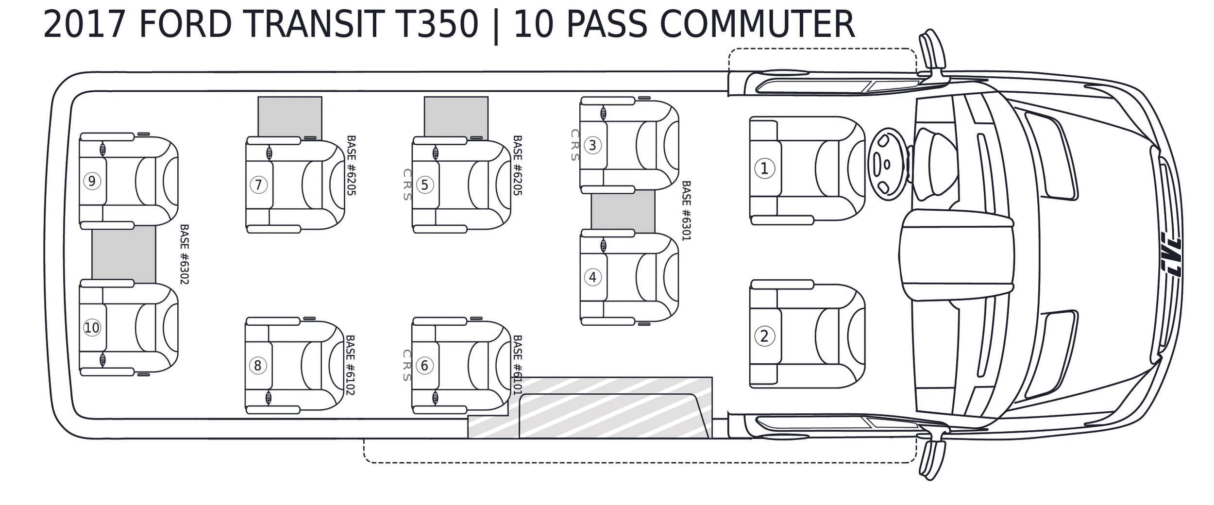 FORD TRANSIT T350 | 10 PASSENGER COMMUTER