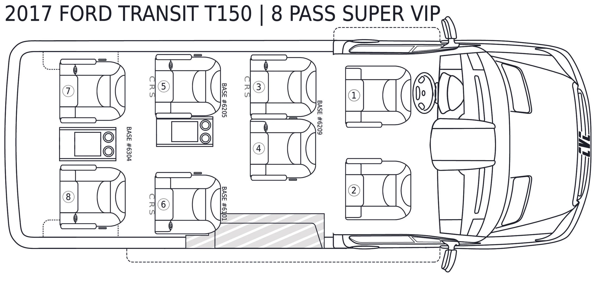 FORD TRANSIT T150 | 8 PASSENGER SUPER VIP
