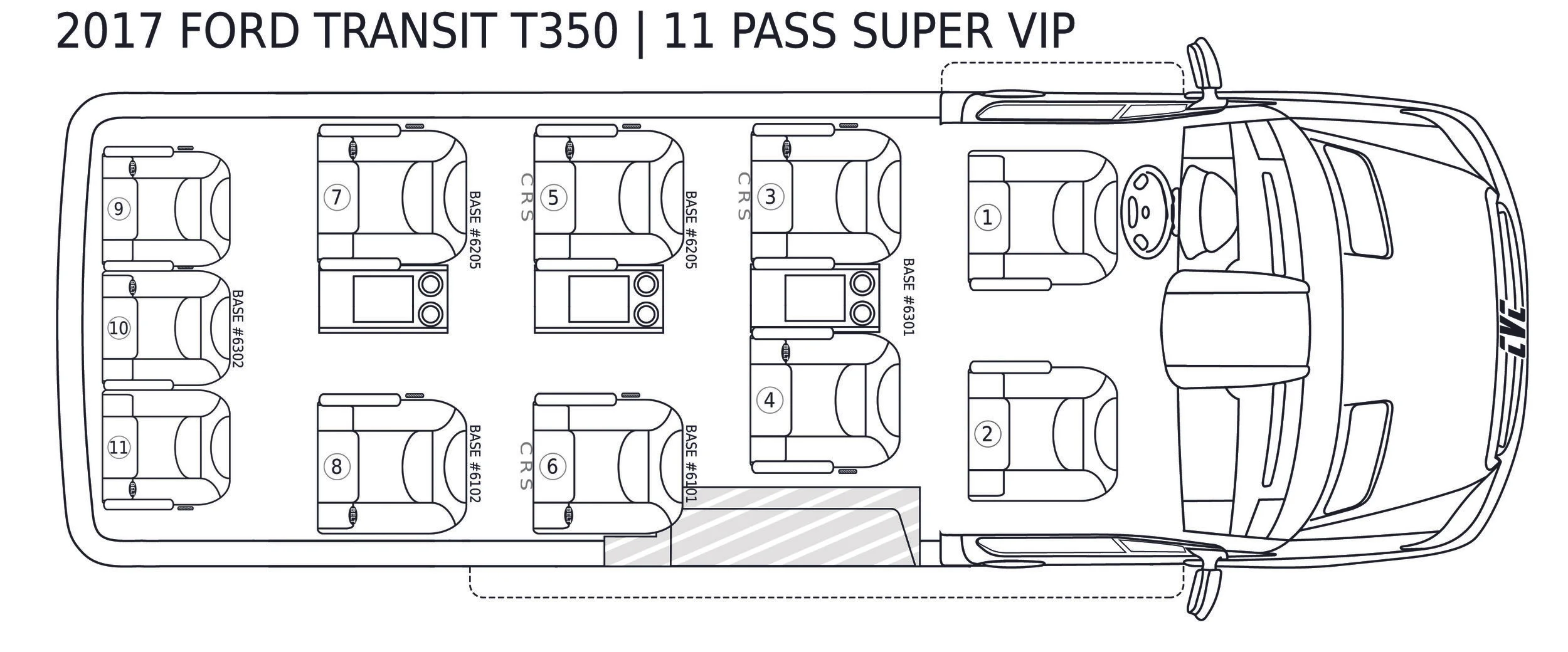 FORD TRANSIT T350 | 11 PASSENGER SUPER VIP