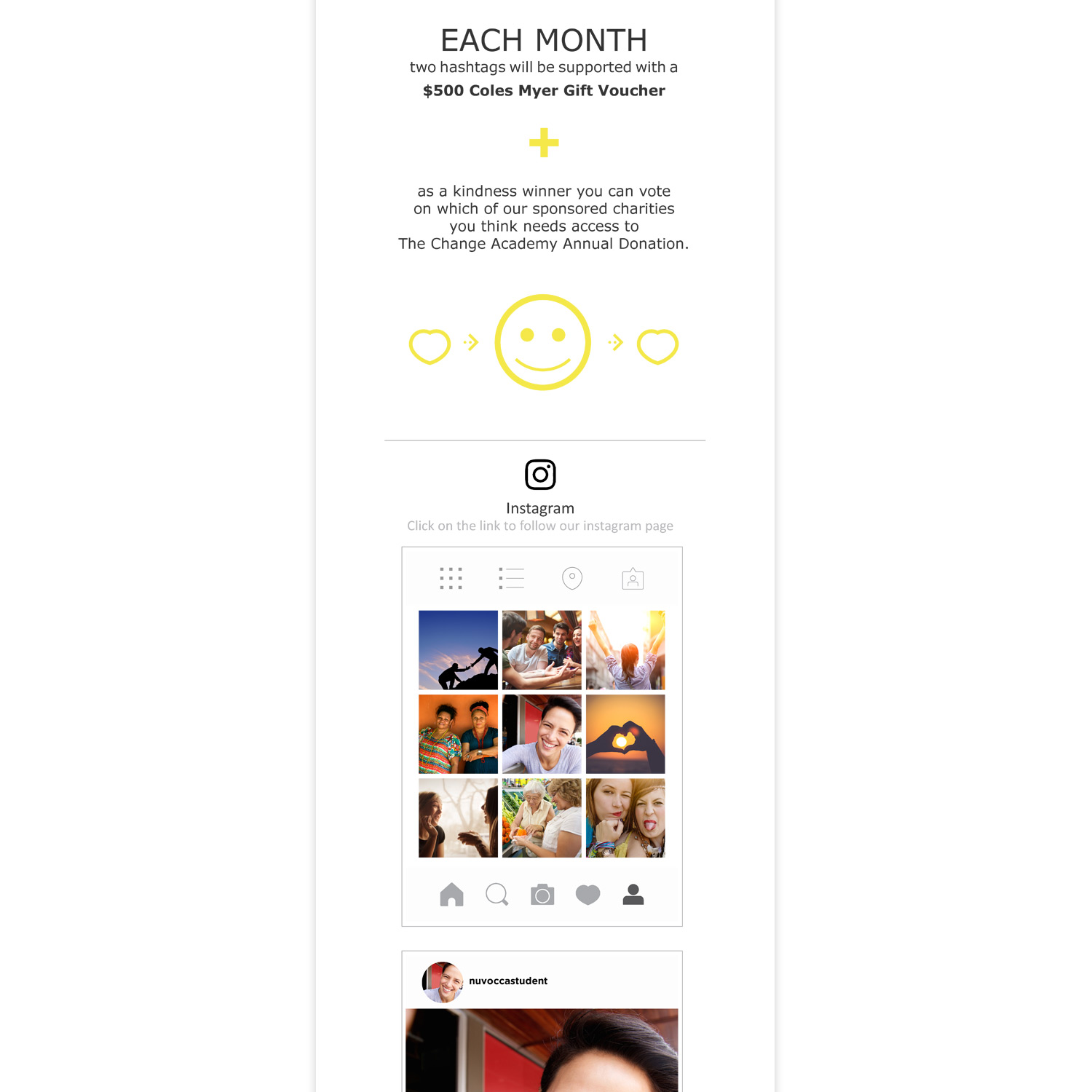 Scrolling down the socially responsible campaign