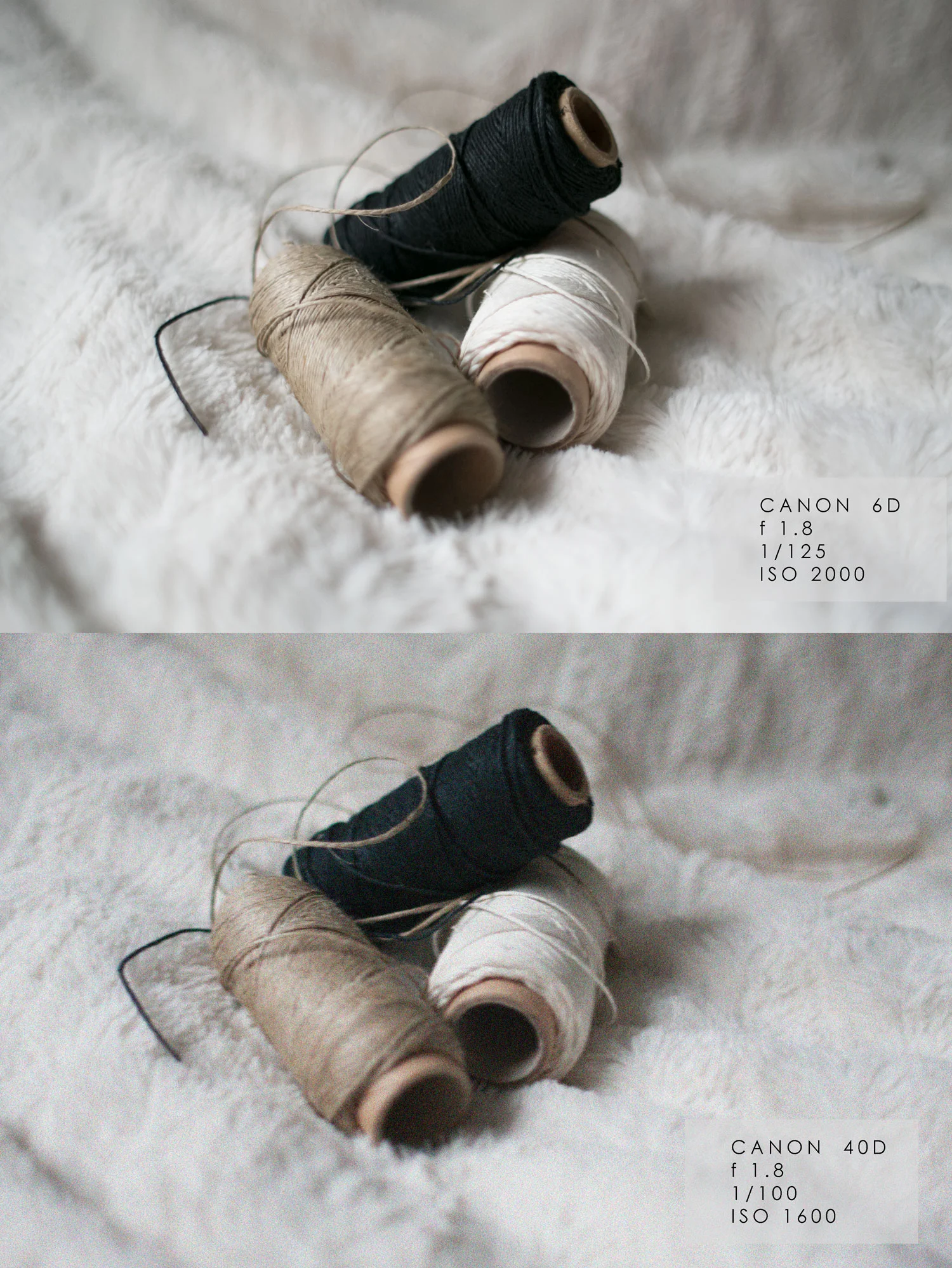 ale najlepiej by było nie ryzykować ruszeniem dłoni, więc ustawiamy migawkę na 1/100, przesłonę na f1.8 tak jak to tej pory i wtedy okazuje się, że ISO musimy być już w okolicy ISO 2000. ponieważ zakres ISO na canona 40D kończy się na ISO1600, to wi…