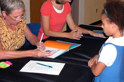 Kelly's visit to Monte Cassino Elementary in Tulsa, Sept 18, 2008
