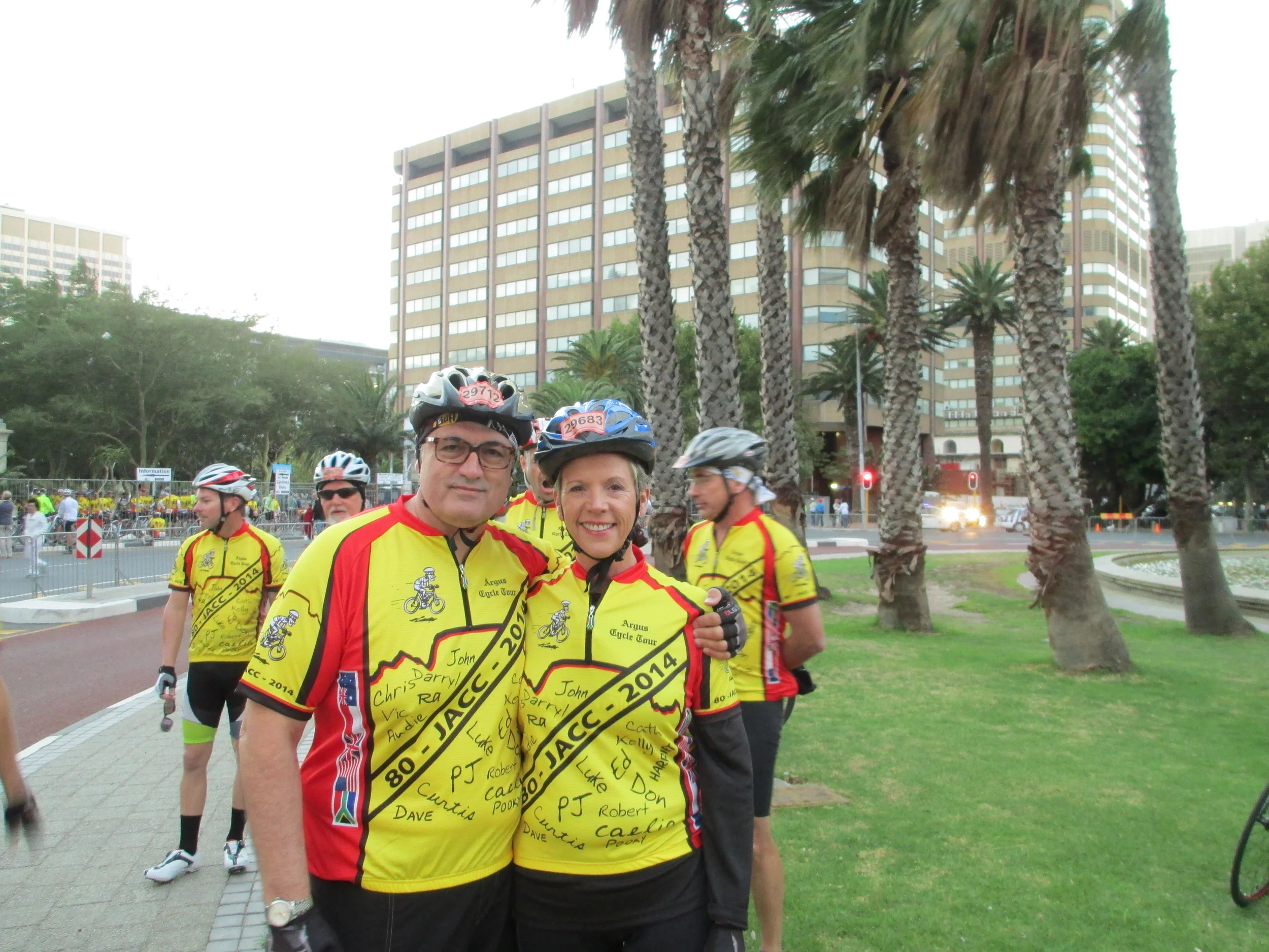 Curtis and me--a couple of "posers" at the start of the ride