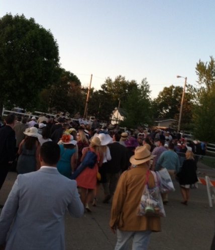 Michael led the way into Churchill Downs . . . 