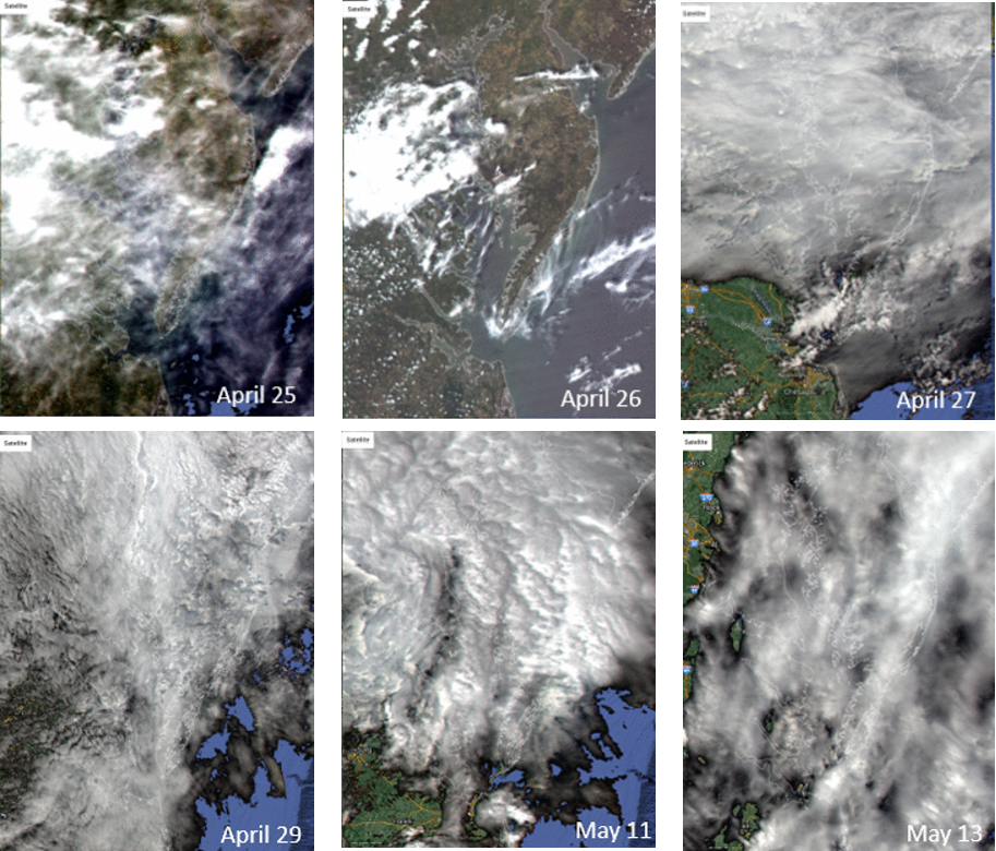 This is what 23 days of rain looked like from space