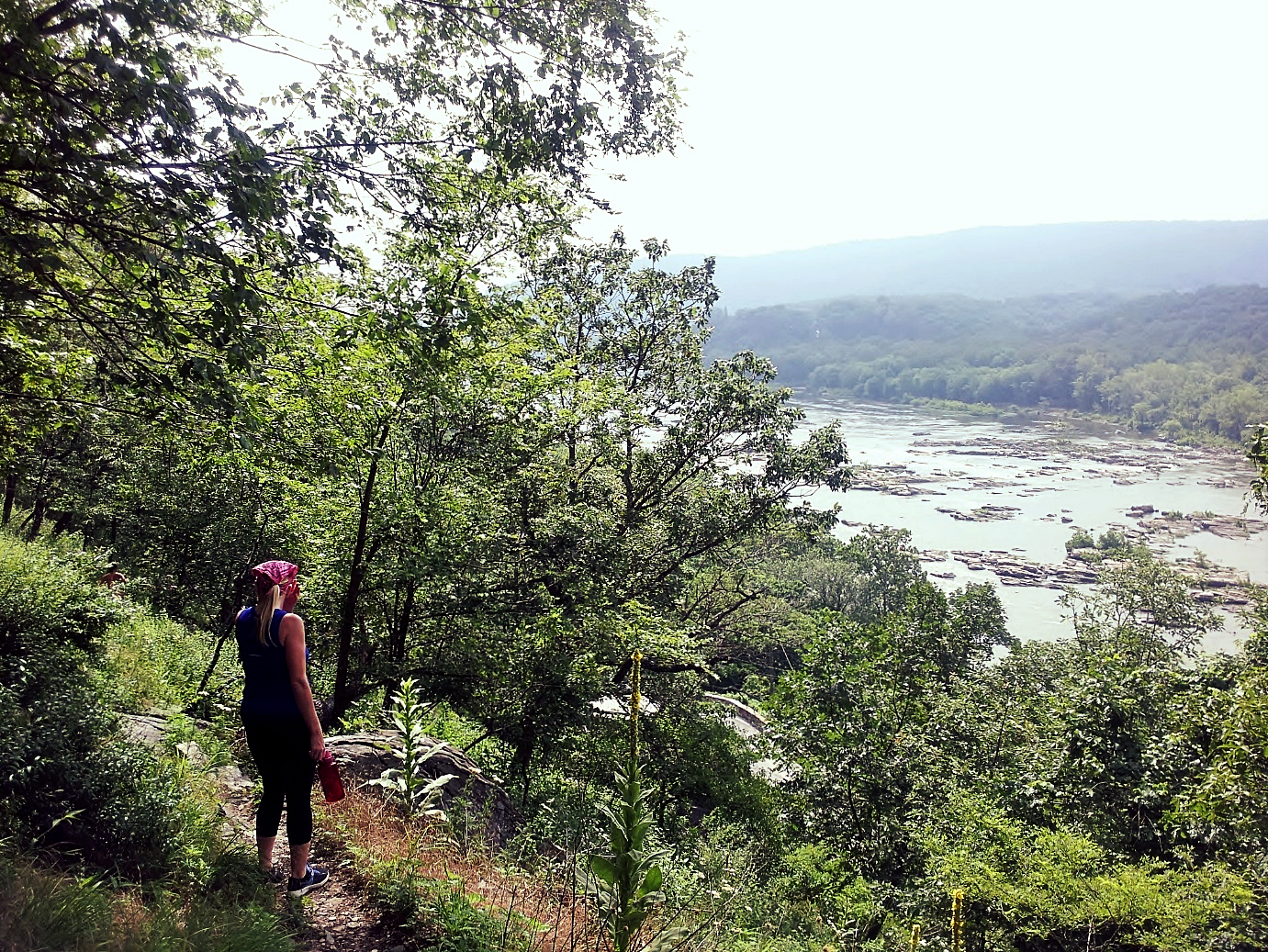 Hiking along the Potomac River, Maryland Heights, C&O Canal National Historical Park. Tracy Lind, 2016.