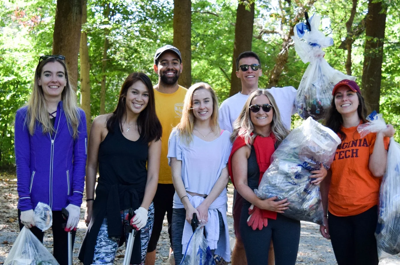 Potomac river volunteers at Theodore Roosevelt Island