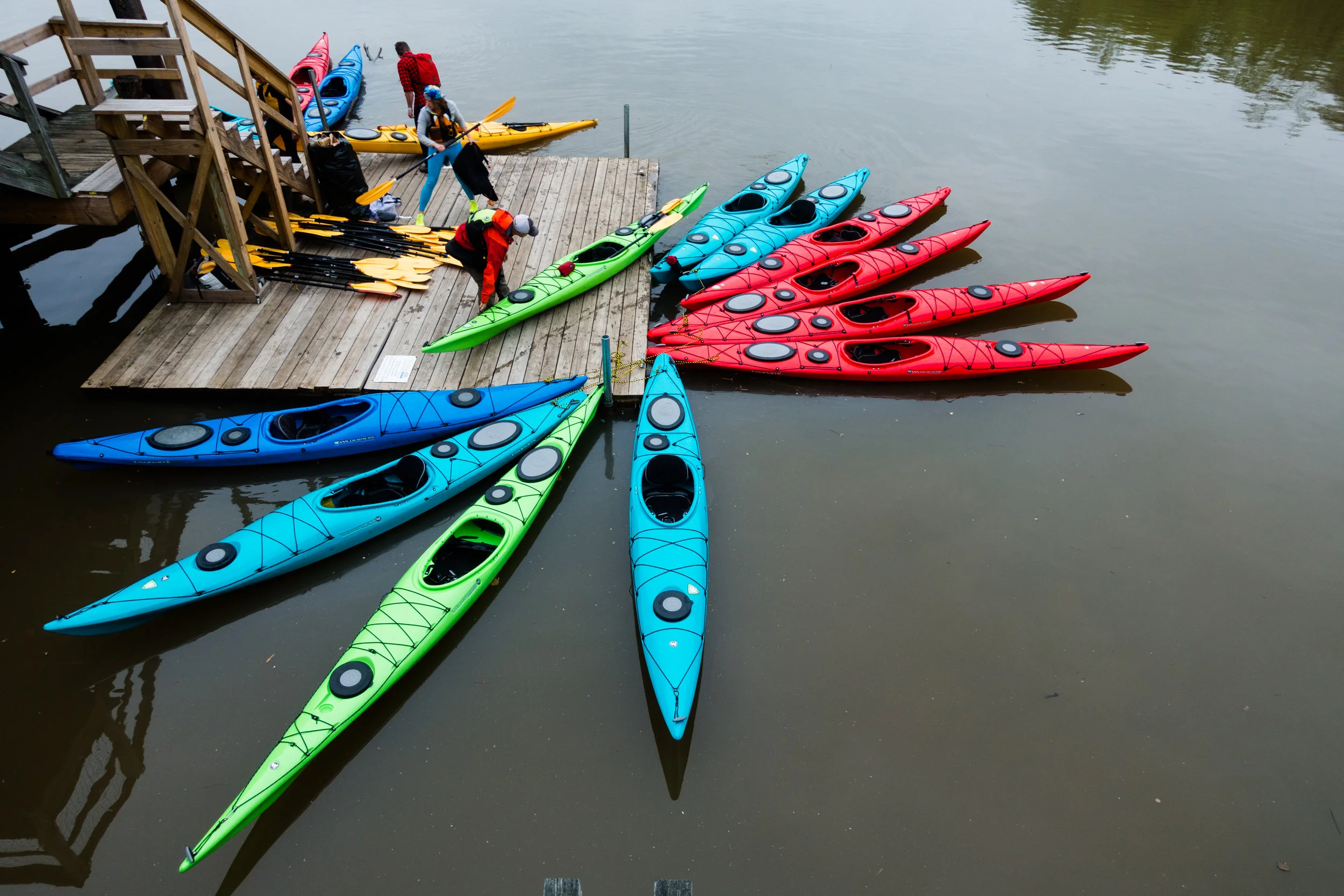 Kayaks on the Anacostia River near Kingman Island in Washington, D.C., Photo by Will Parson/Chesapeake Bay Program