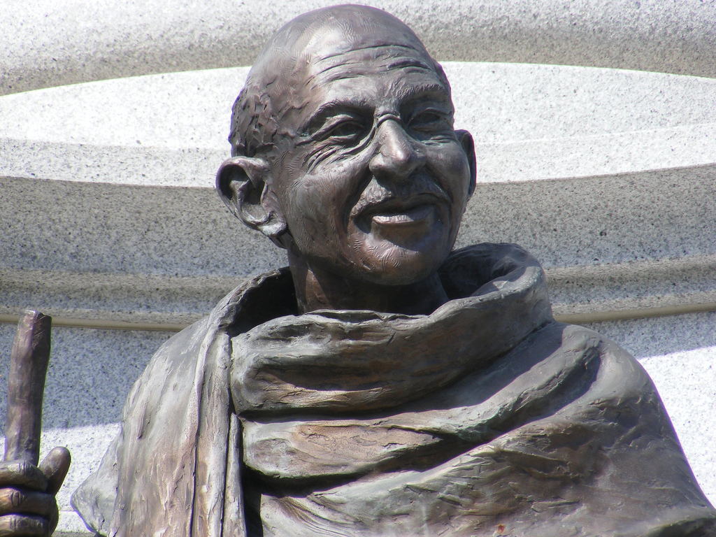 Gandhi Statue Martin Luther King Memorial City Park Denver. photo courtesy of tom pratt via flickr .