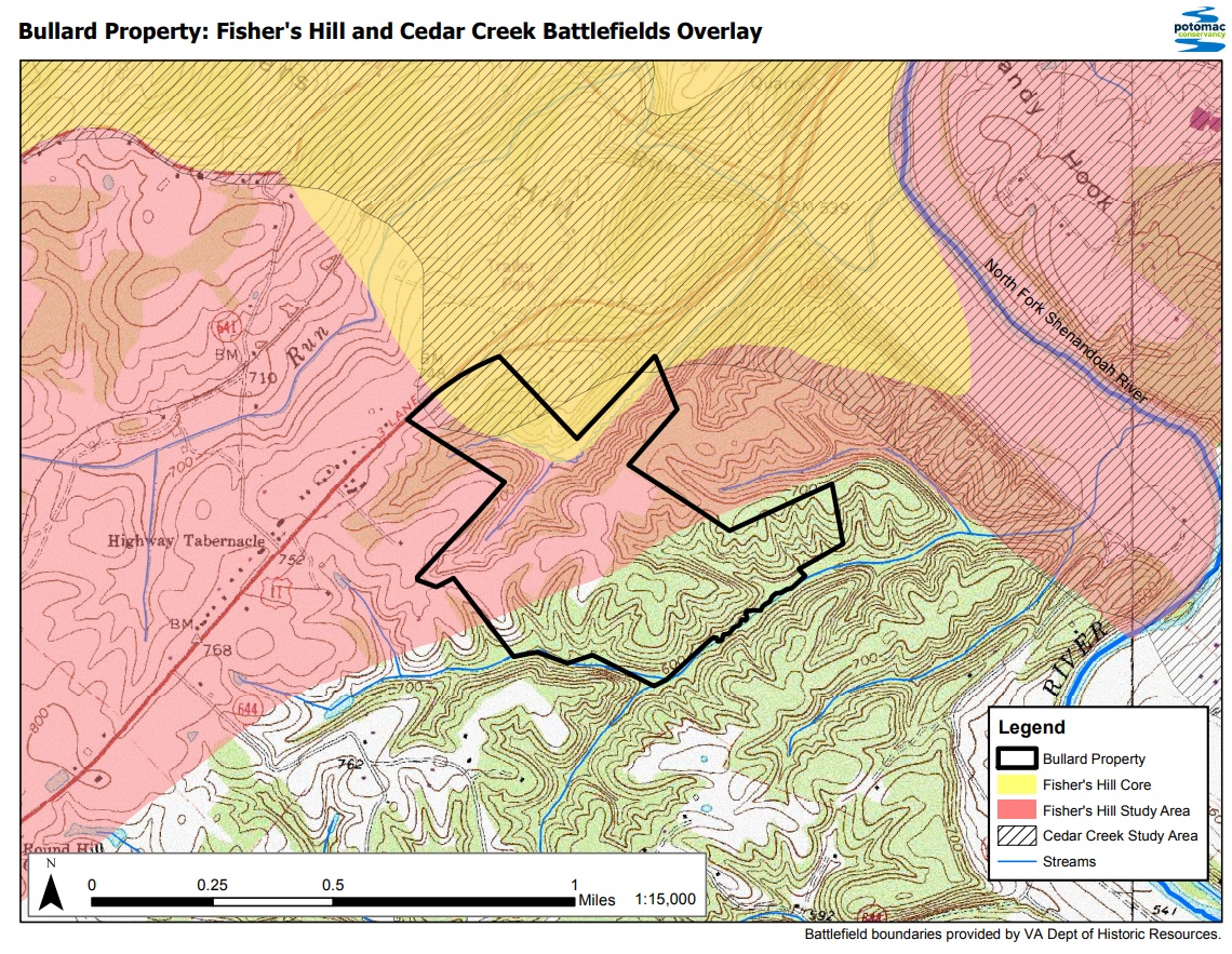 The Bullard Property includes sections of two civil war Battlefields.