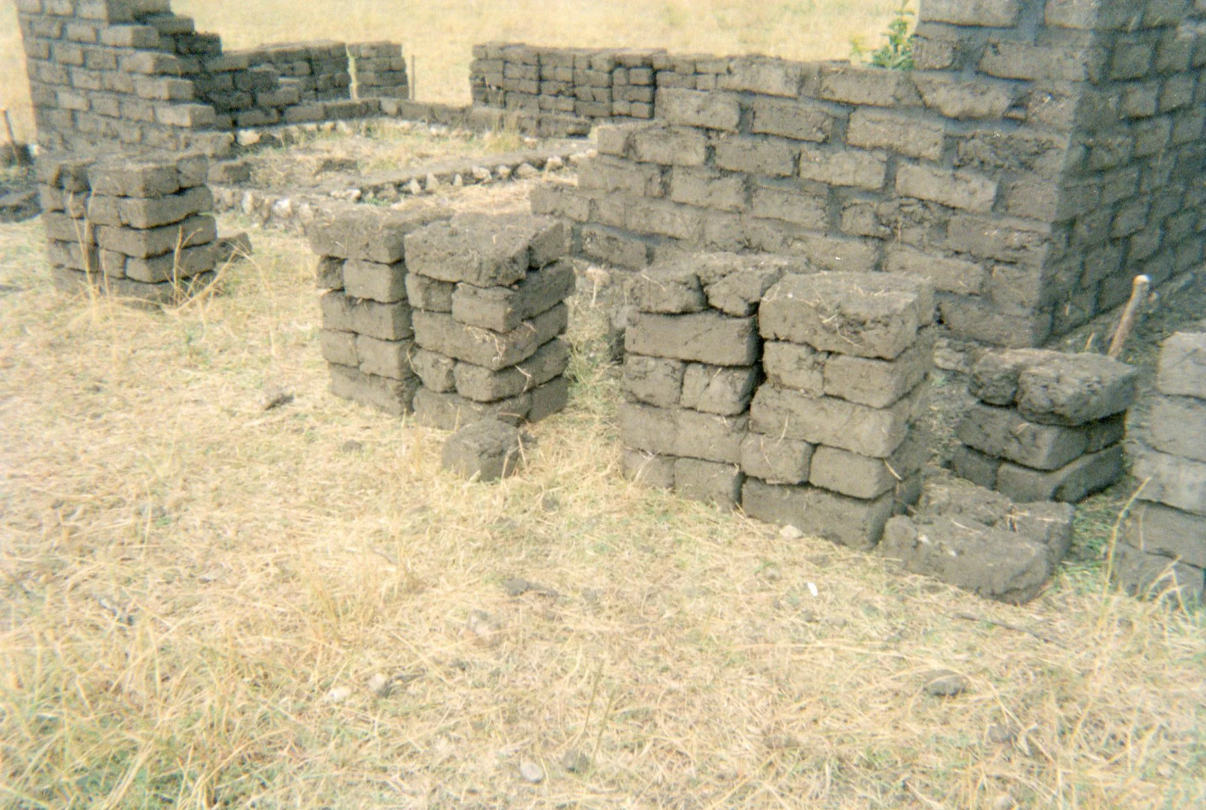 This photo shows a great initiative by an ex-combatant who has been reintegrated into their community and who is building their own house. 