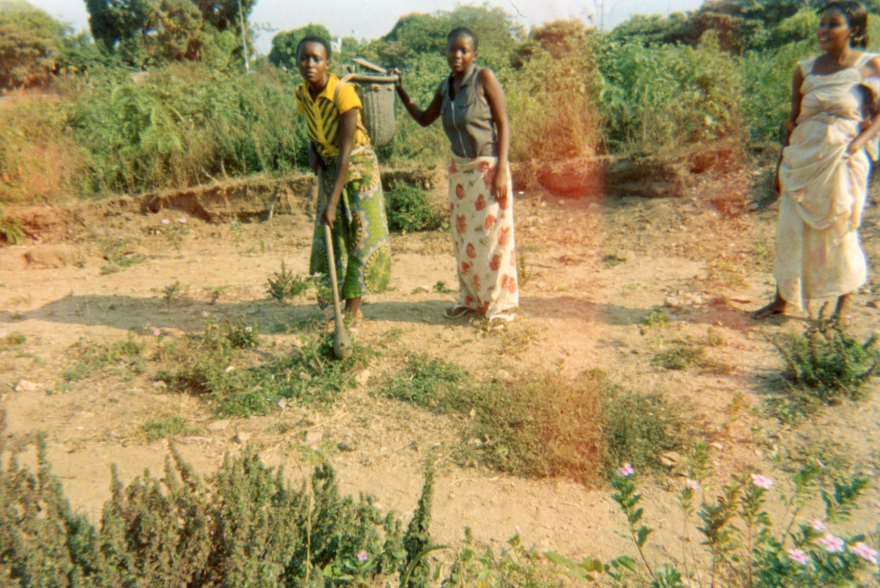  This photos shows some ex-combatants regretting the erosion of part of their field.&nbsp; 