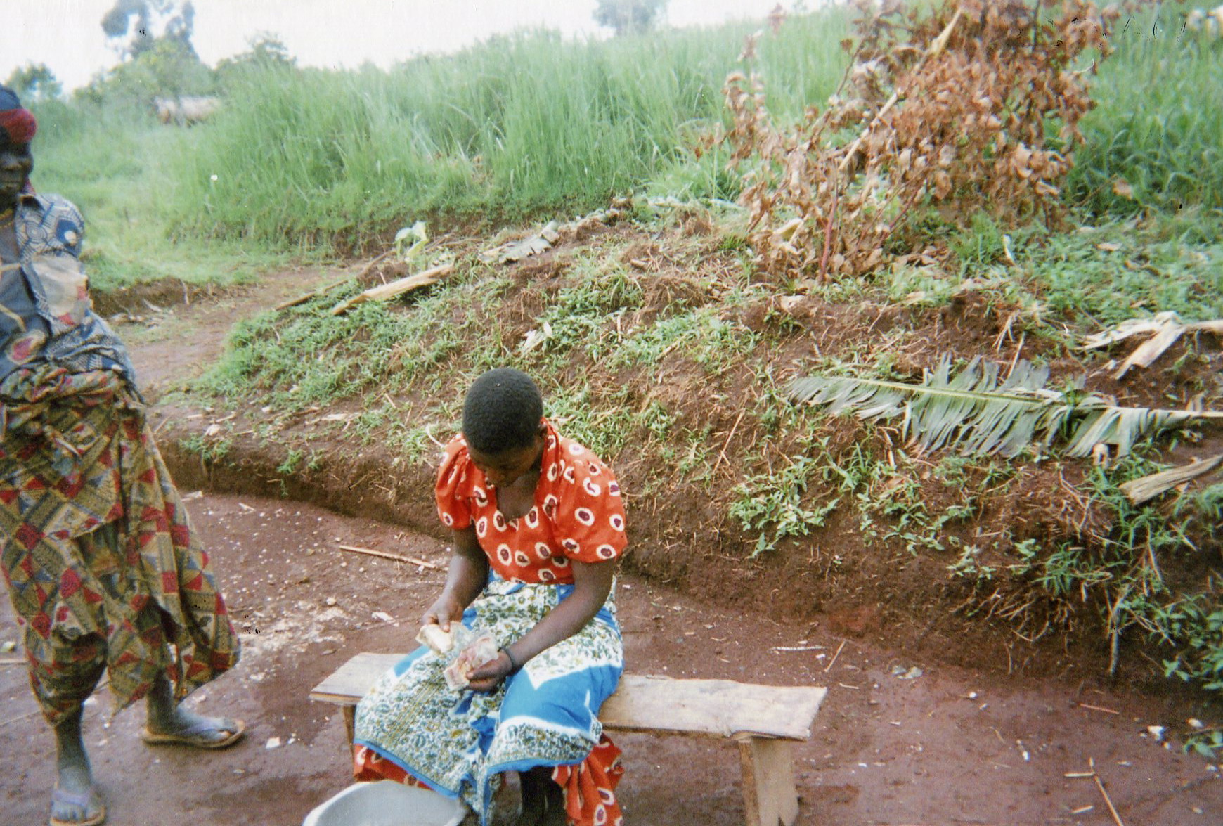  She receives money to buy to eat. 