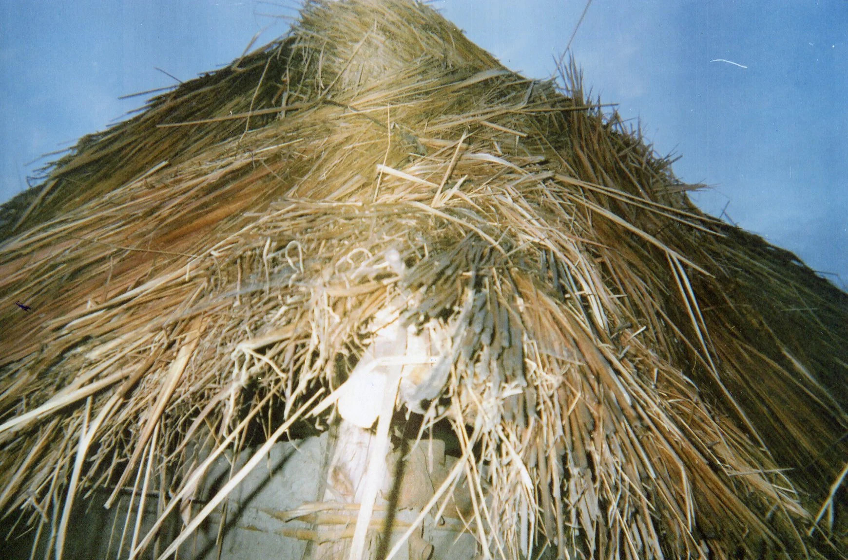 This straw hut reminds me of how we lived with our families under this roof before the war. 