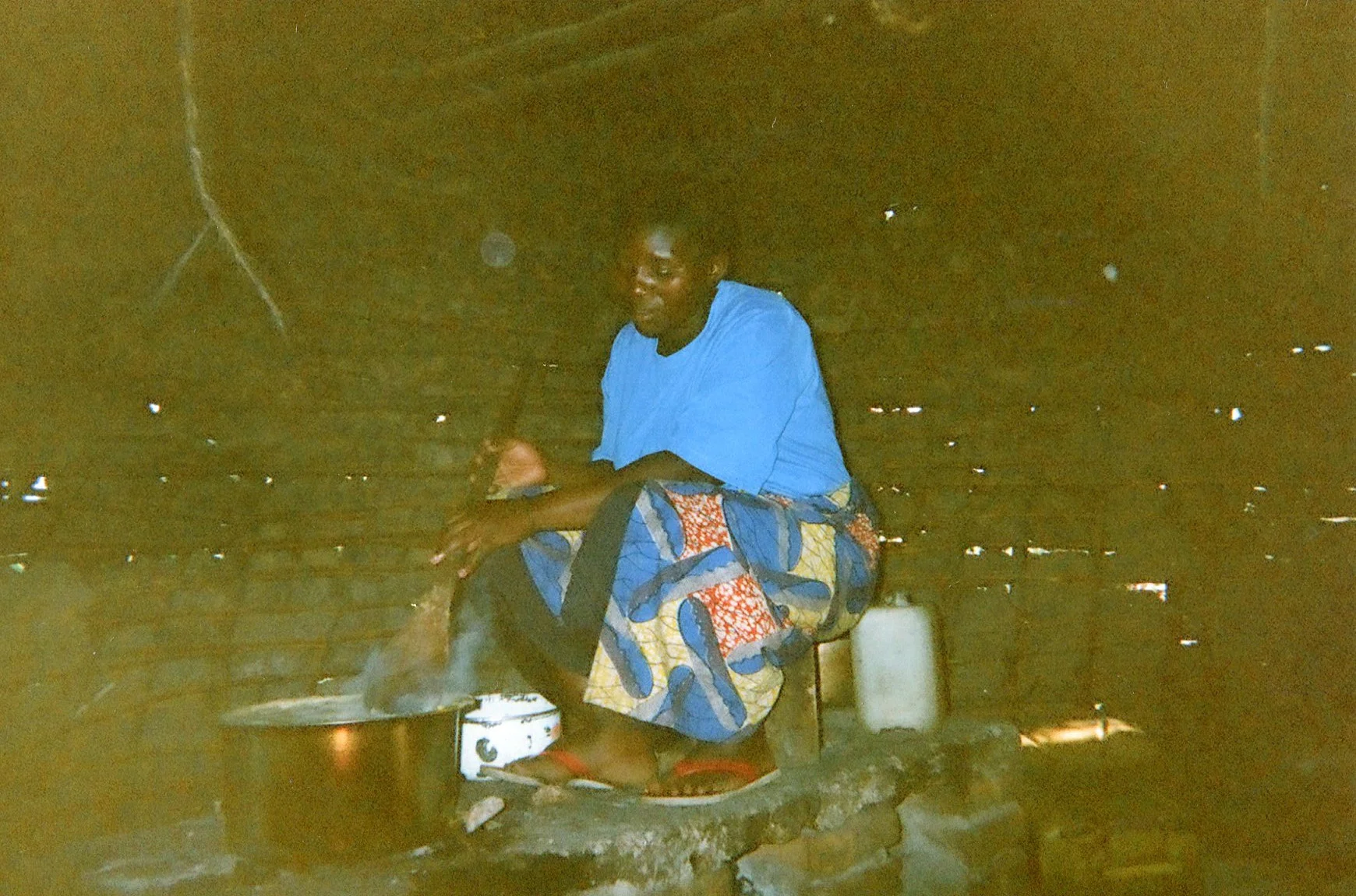 Here I am making fufu — they don't even give me a little bit and I go to bed hungry. 