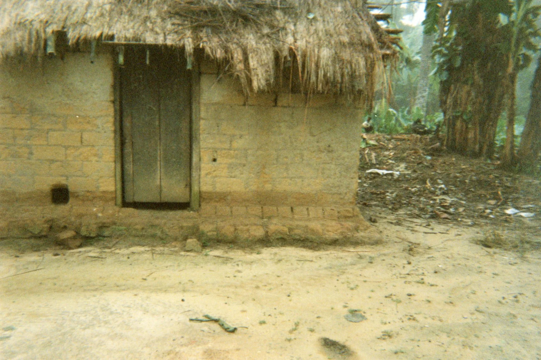 Missing a house when we came out of the forest from being with the Mai Mai, we didn't have a house here. 