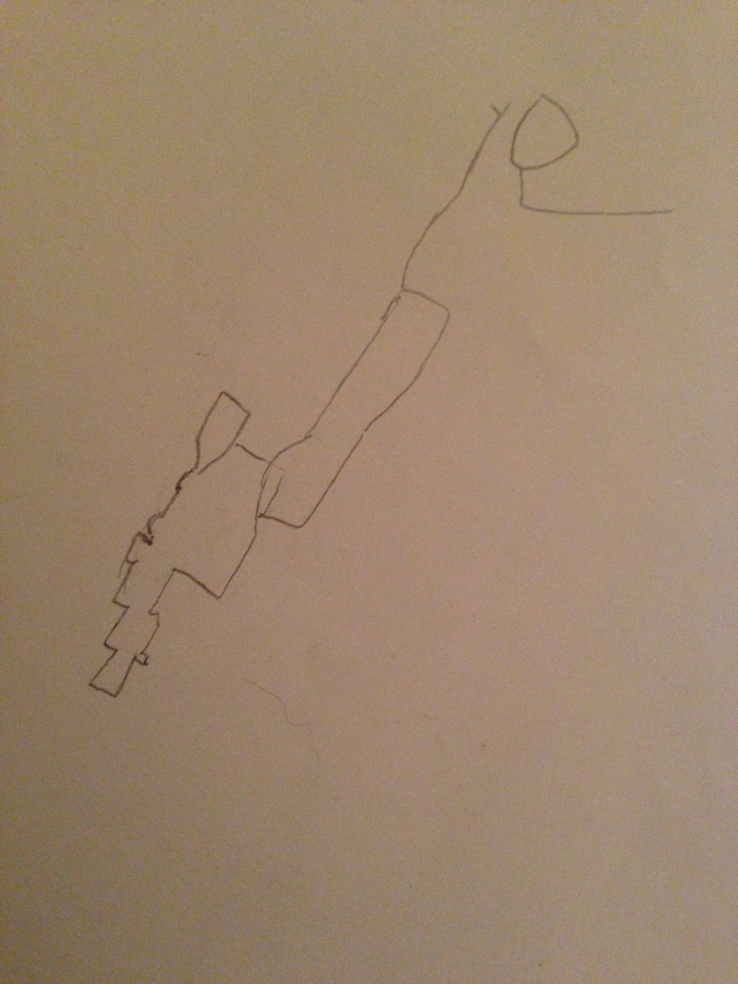 My first time drawing a hand holding a gun. nailed it.&nbsp;