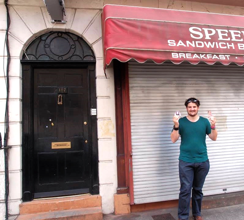  Joe in front of the external&nbsp; Sherlock &nbsp;set. 