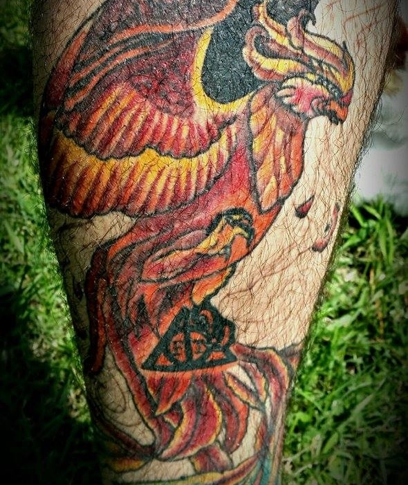  Jehiel's phoenix tattoo bearing our initials. 