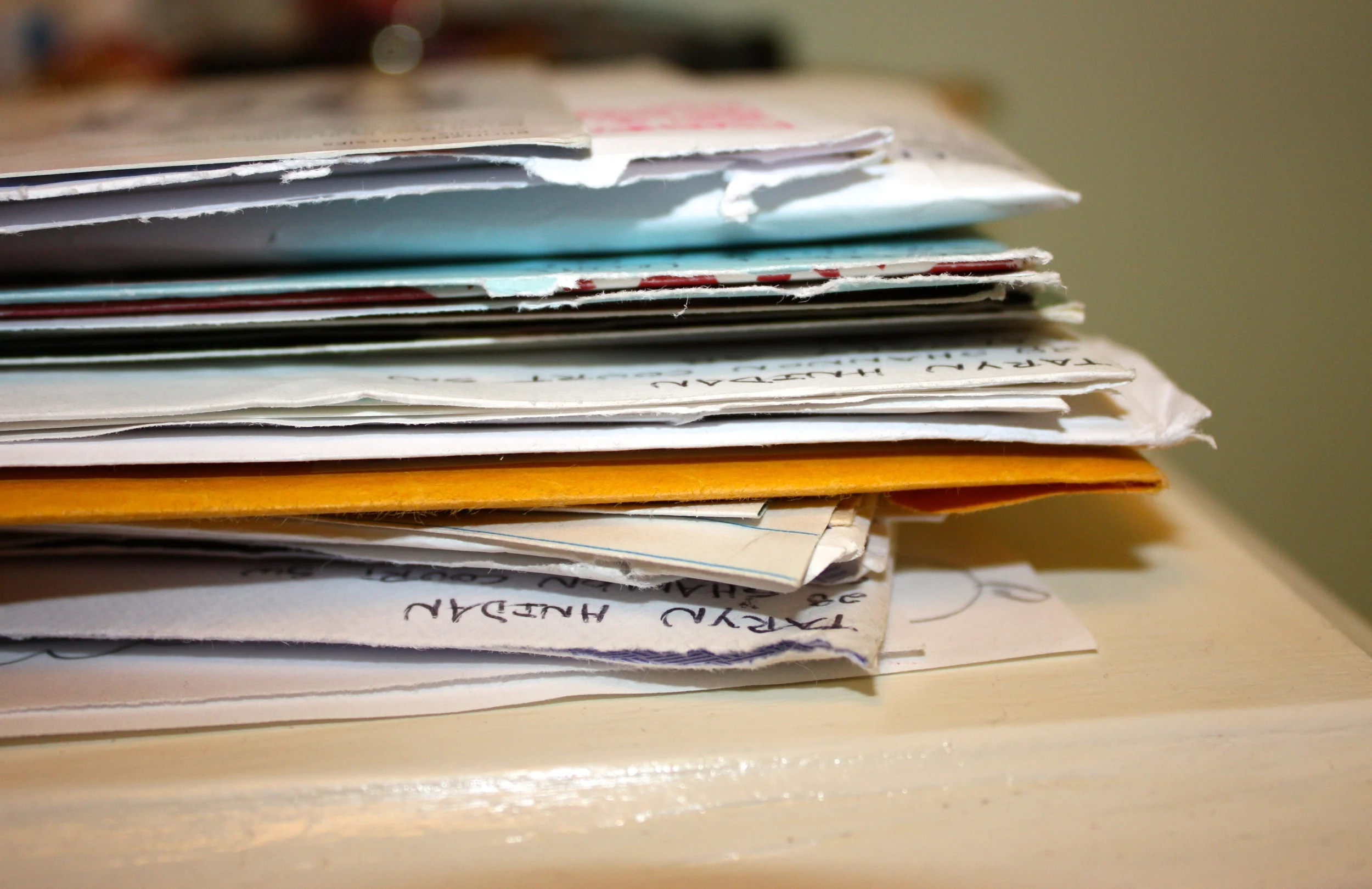 A small sample of our correspondence. 