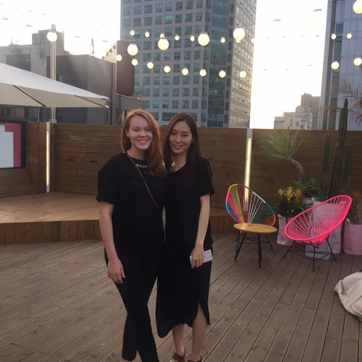 Olivia and our friend Jamie in Seoul