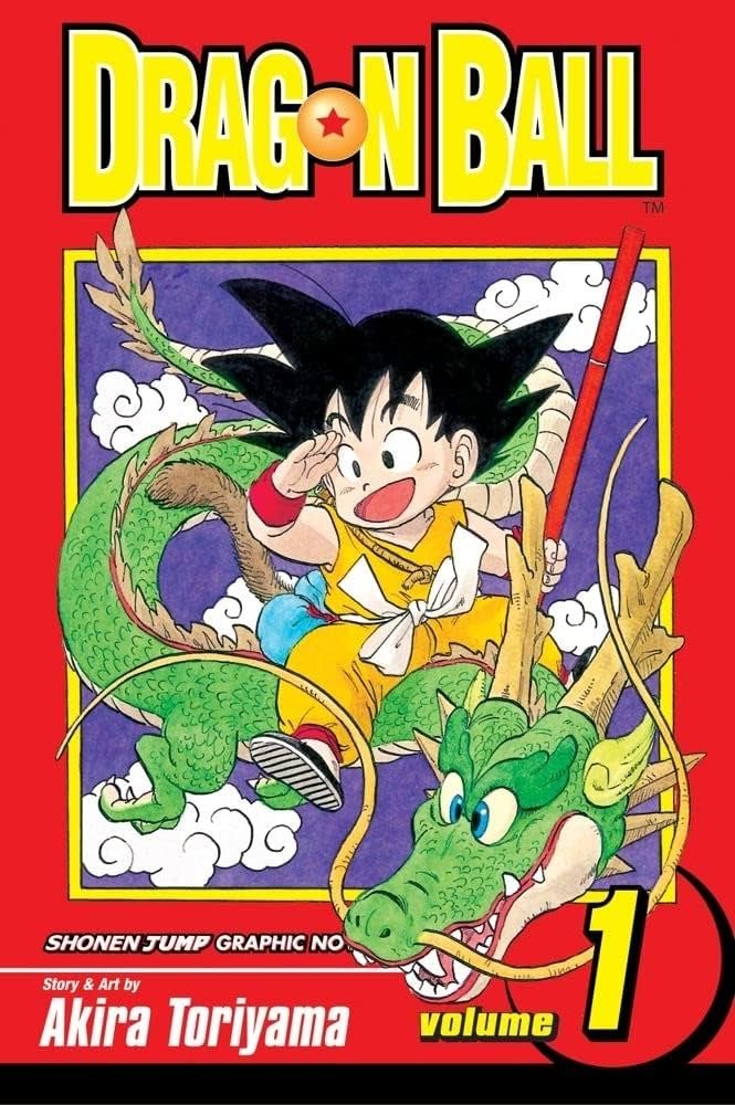Little boy wearing a martial arts uniform, while holding a staff and riding a snake like dragon.