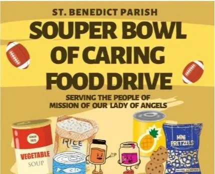St. Ben's Food Driving - Begins on SOUPER BOWL Sunday. Feb 8! 