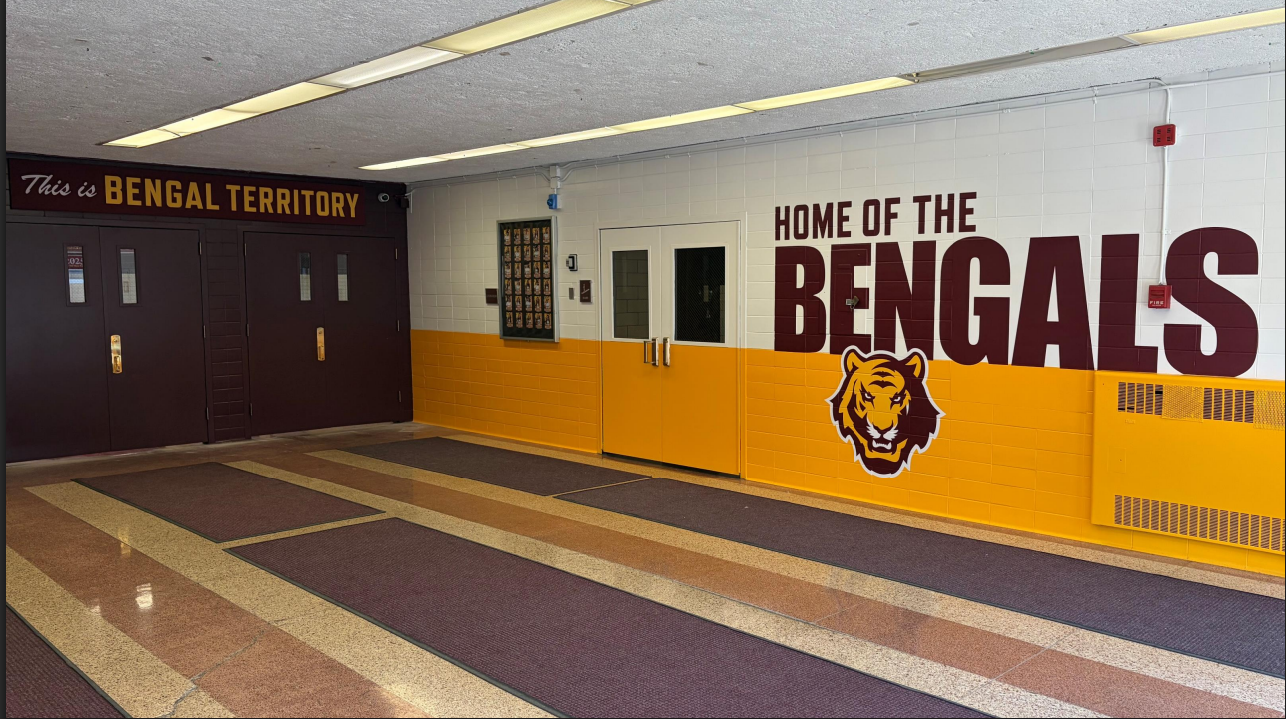 Gym Lobby Looks Amazing thanks to the Athletic Board! 