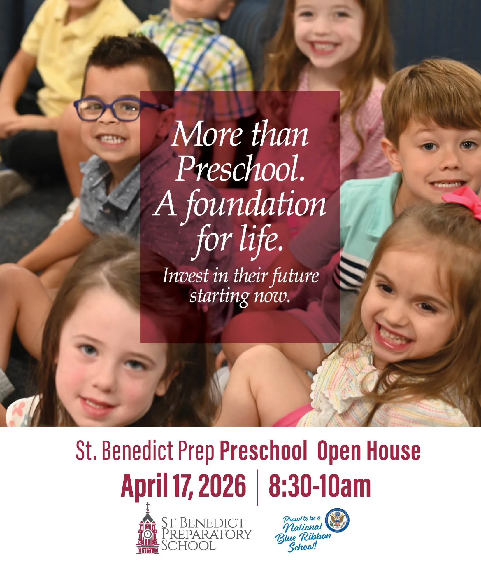Tell Your Neighbors and Friends! Friday, April 17 (8:30–10:00 AM) for our Preschool Open House