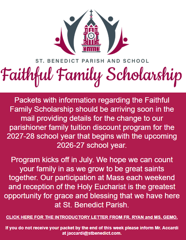 Faithful Family Scholarship Important Info