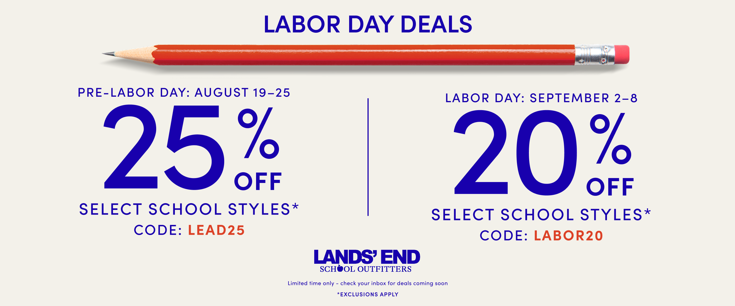 Labor Day Deals at Lands’ End