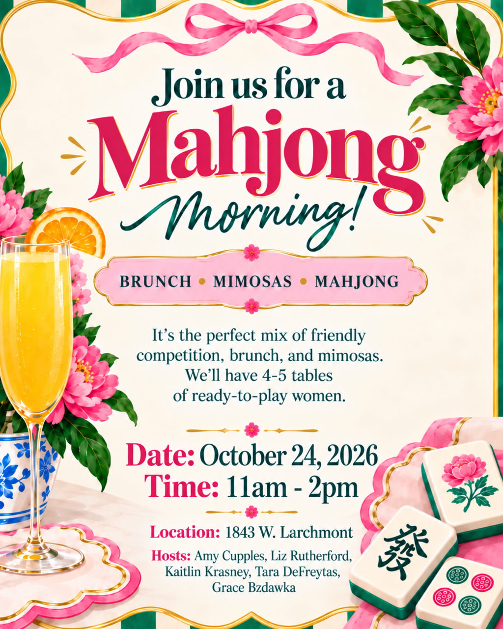 You’re Invited To Mahjong and Mimosas!
