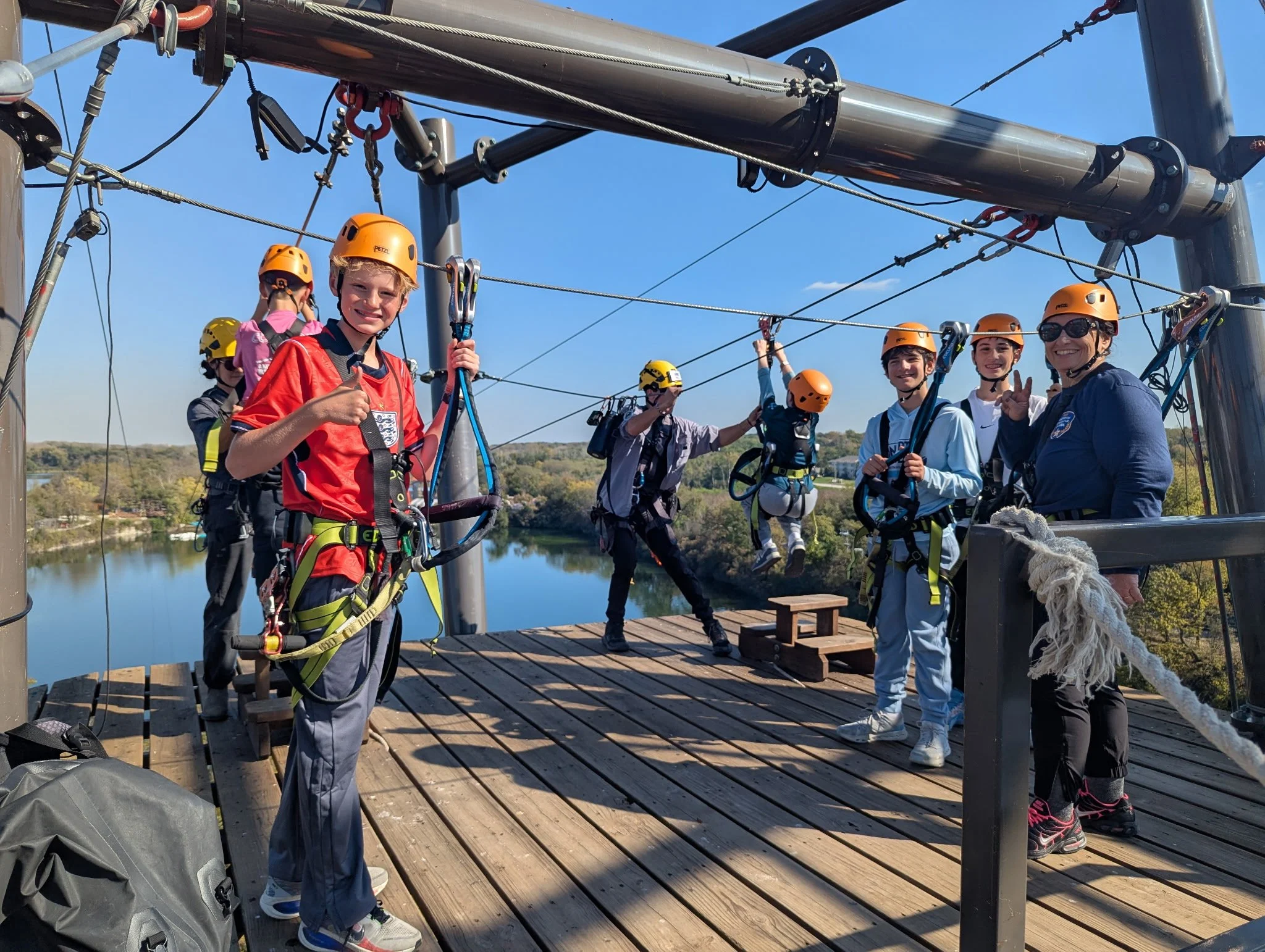 Bengals ziplining at the Forge for a 2026 2026 Treat 