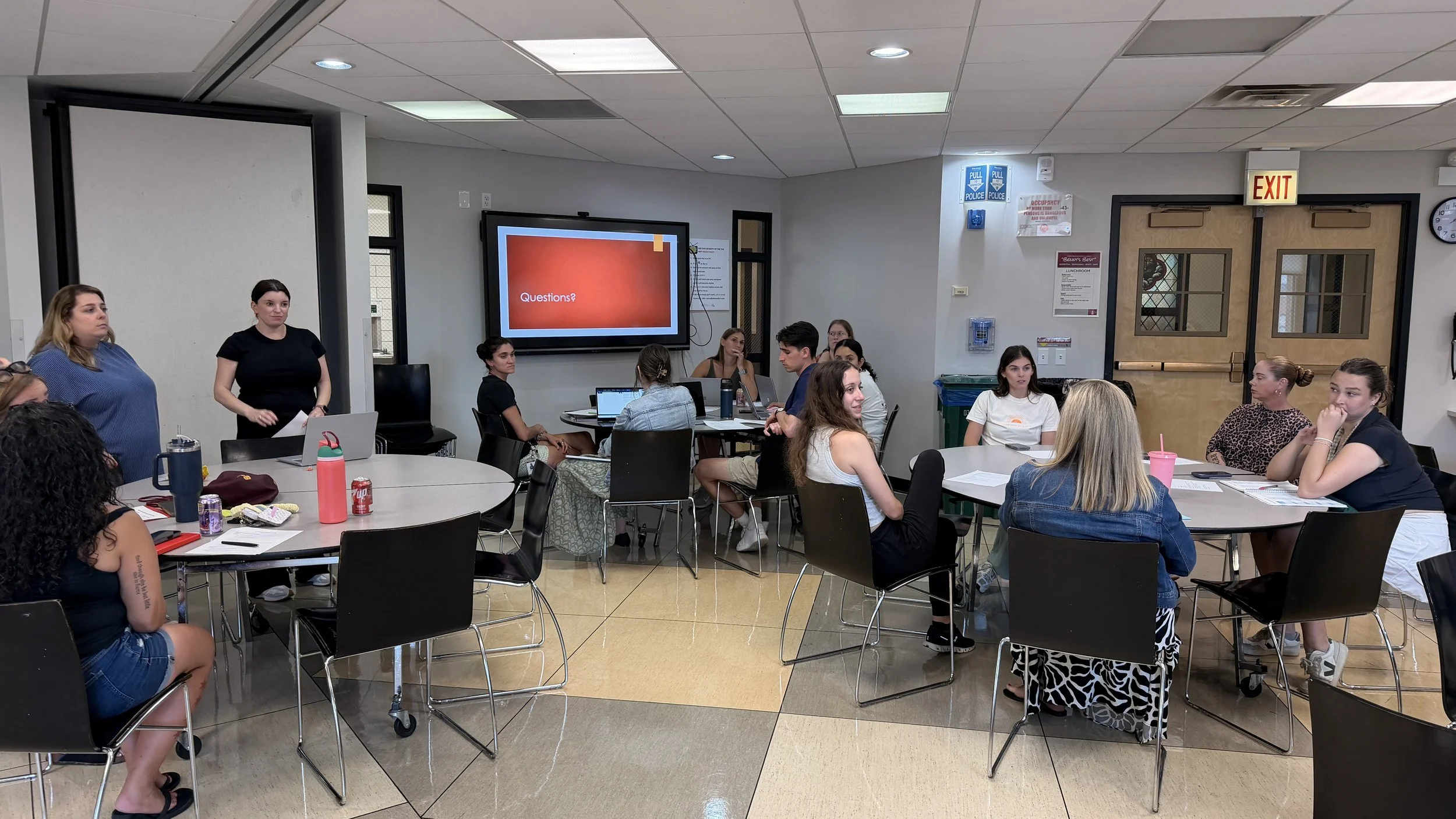 Elementary teachers planning school rules and procedures for consistency. 