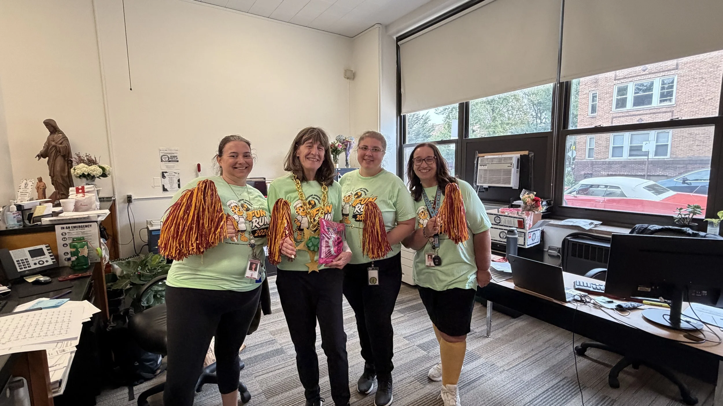 Mrs. Moore receives her last PAWsome award on Friday. 