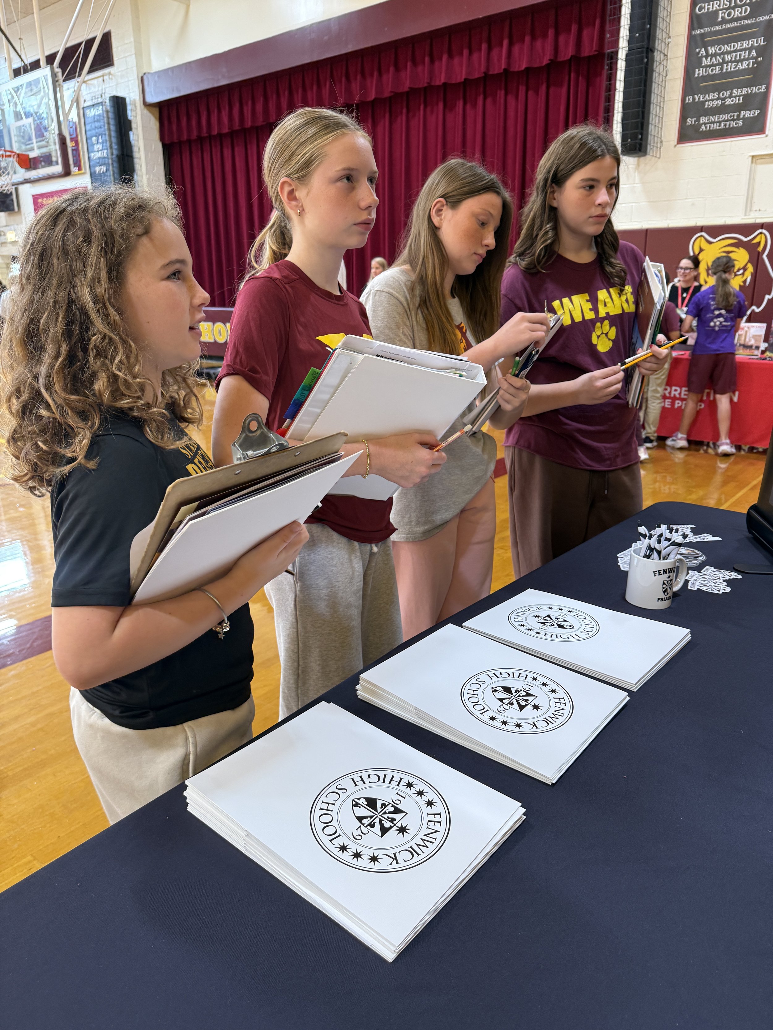 Middle School Students explore Chicago-area Catholic High School options on Monday.