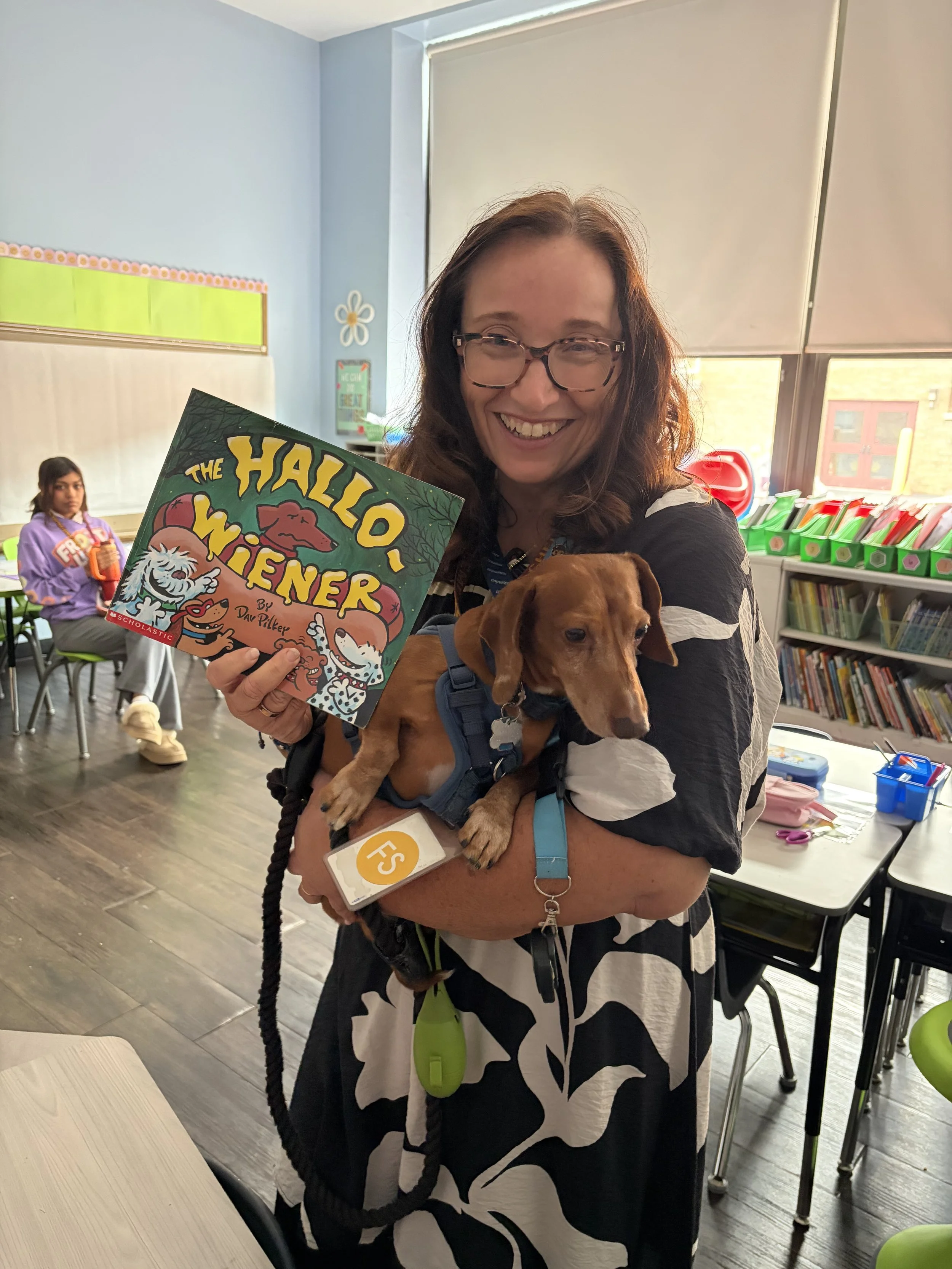 First Graders had a special guest and story time on Wednesday. 