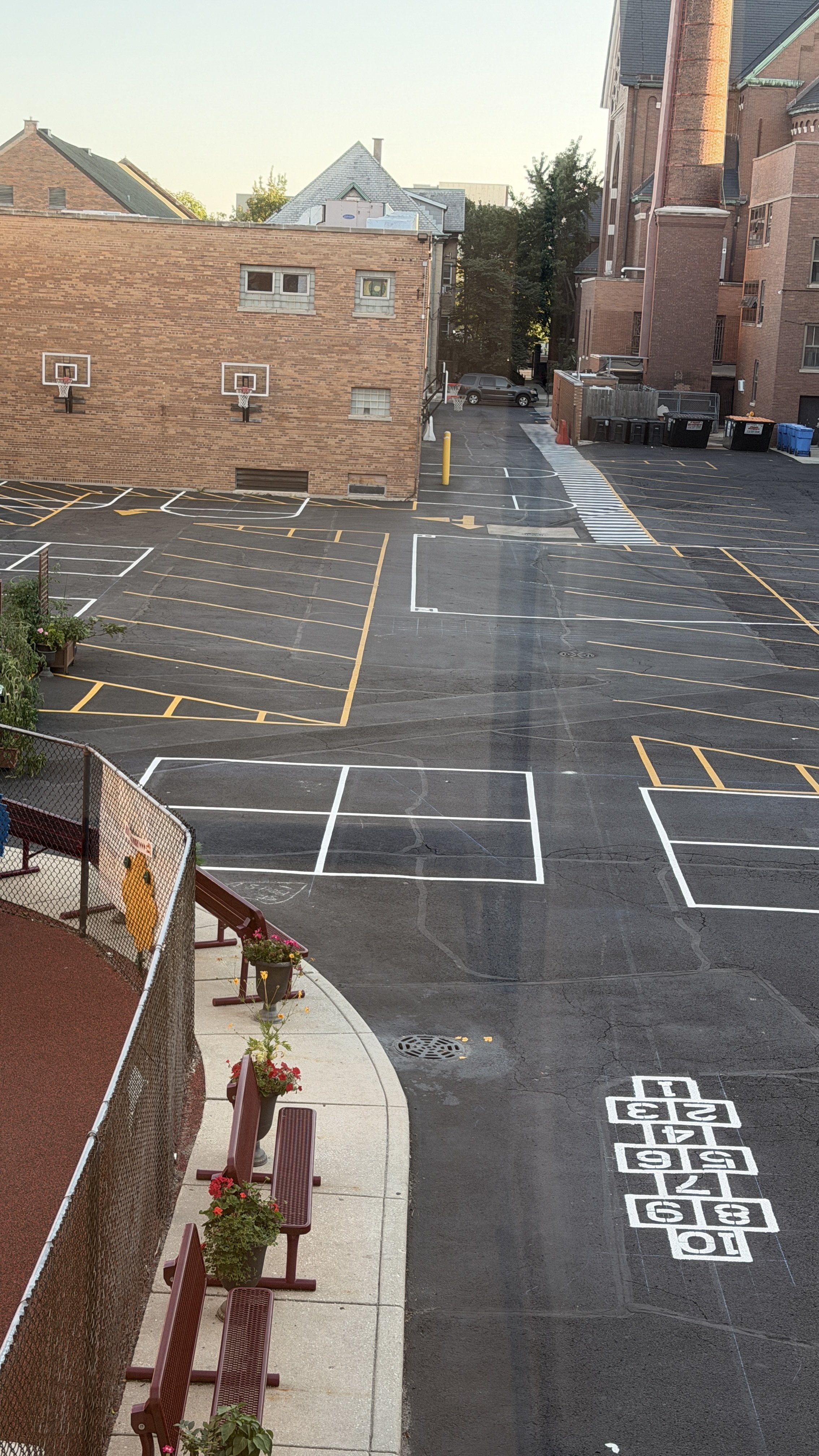 Did you see that the courtyard received some additional painting this weekend? 