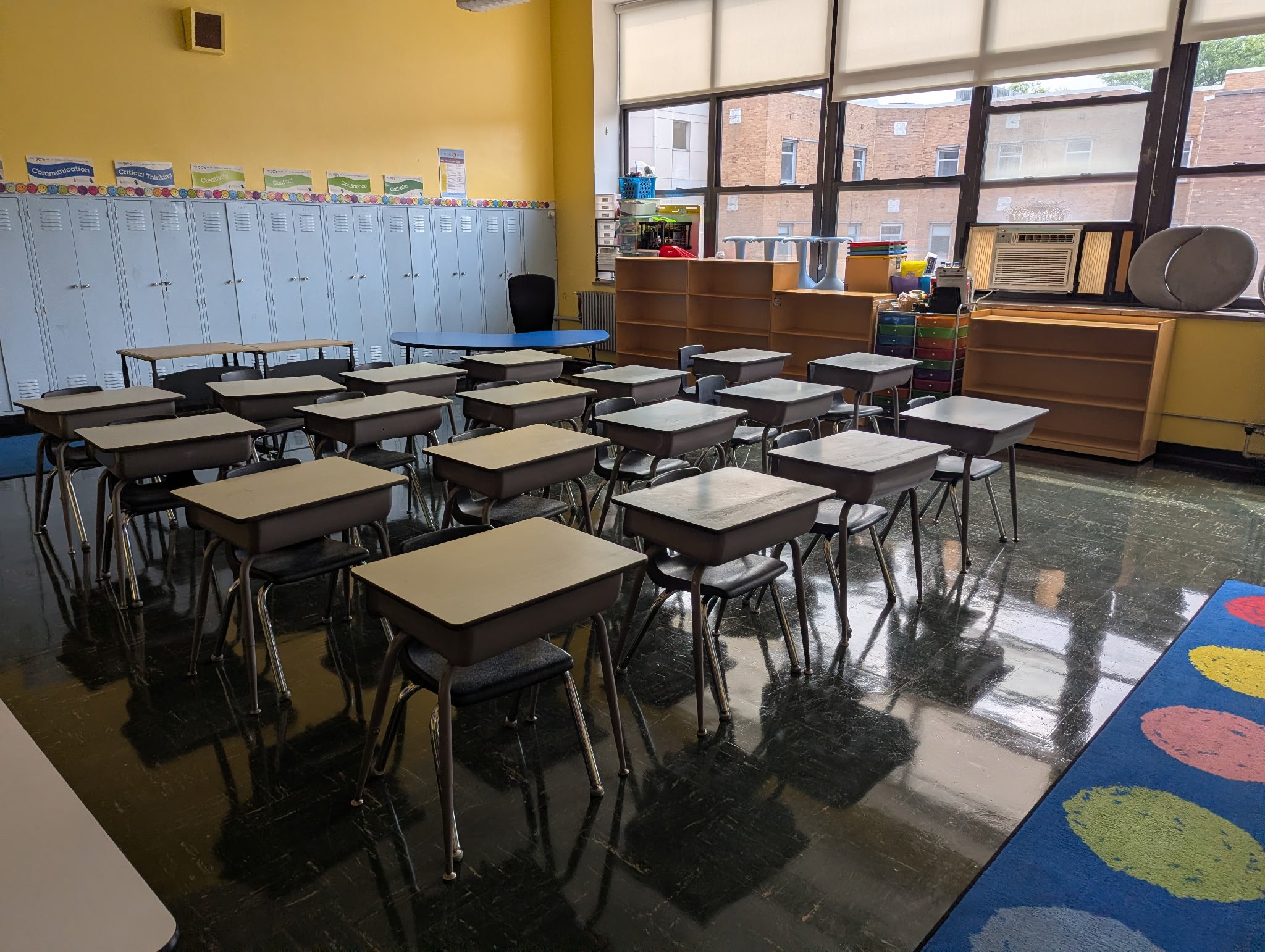 Classrooms have been cleaned to welcome our students and teachers. 