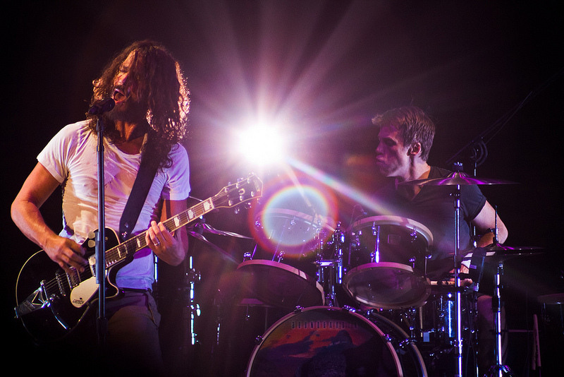  Chris Cornell and Matt Cameron of Soundgarden perform at the Gorge in George, WA in 2011. 