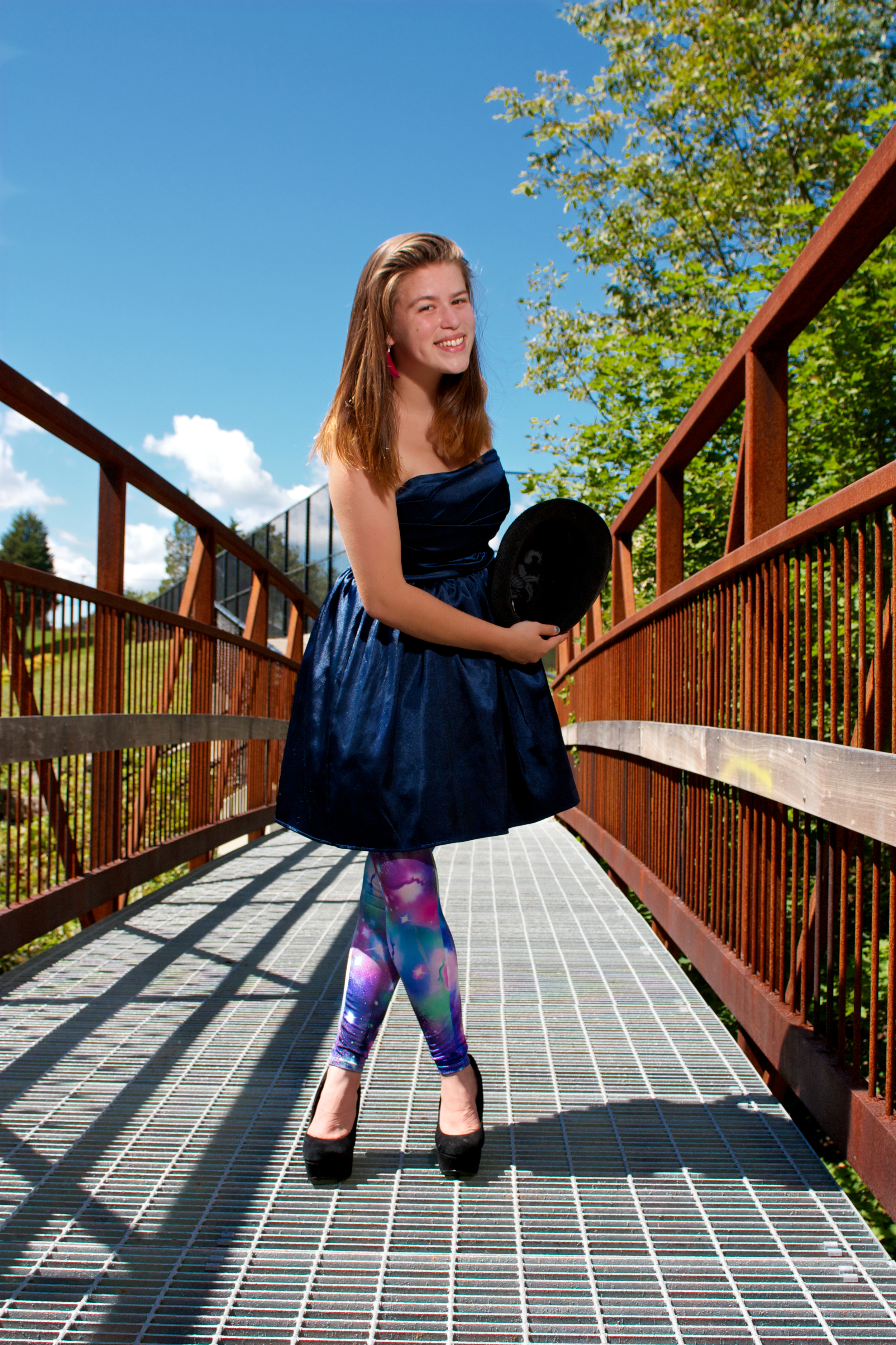 Hannah on the bridge