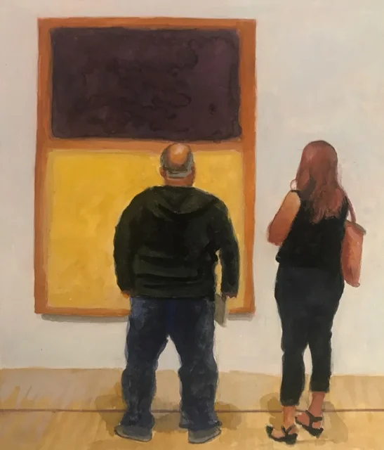 I Own a Rothko No.9 , 5x6 gouache, Holli Harmon