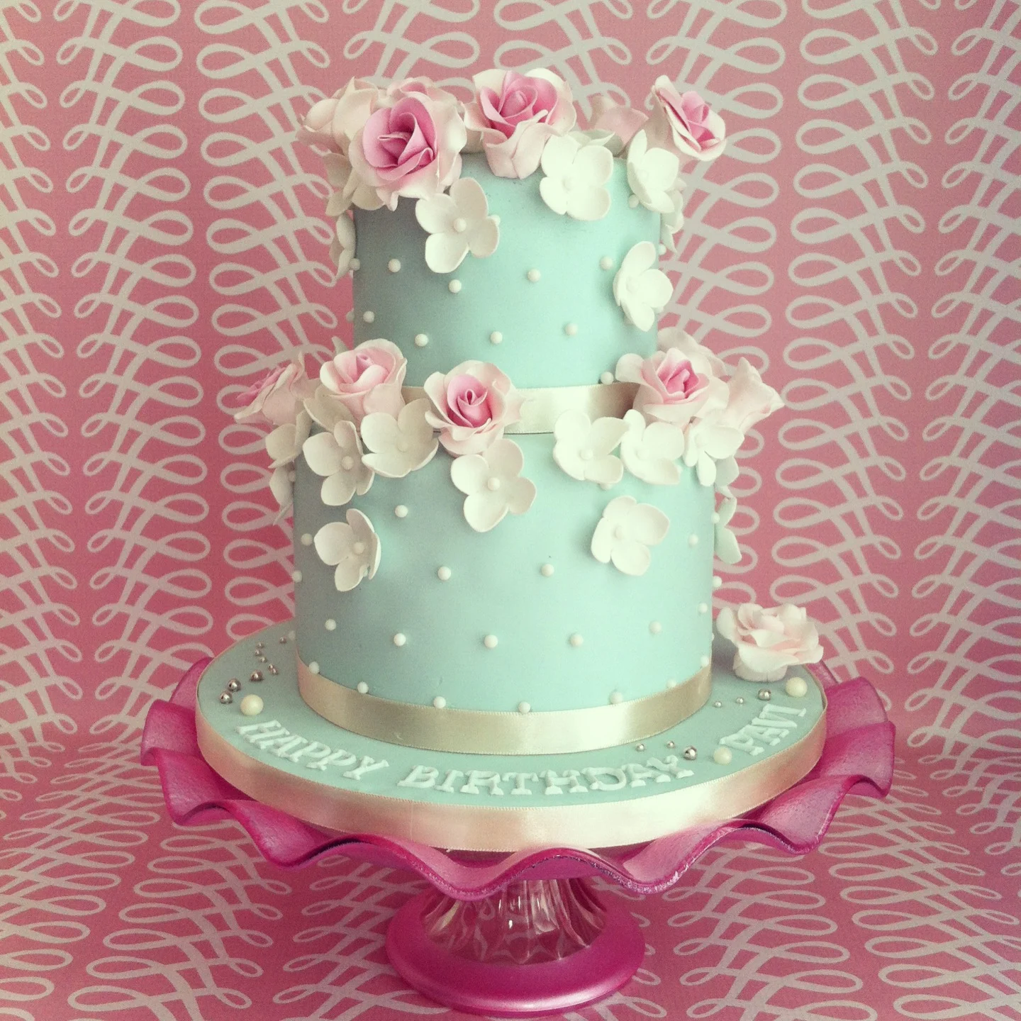  sugar roses cake 