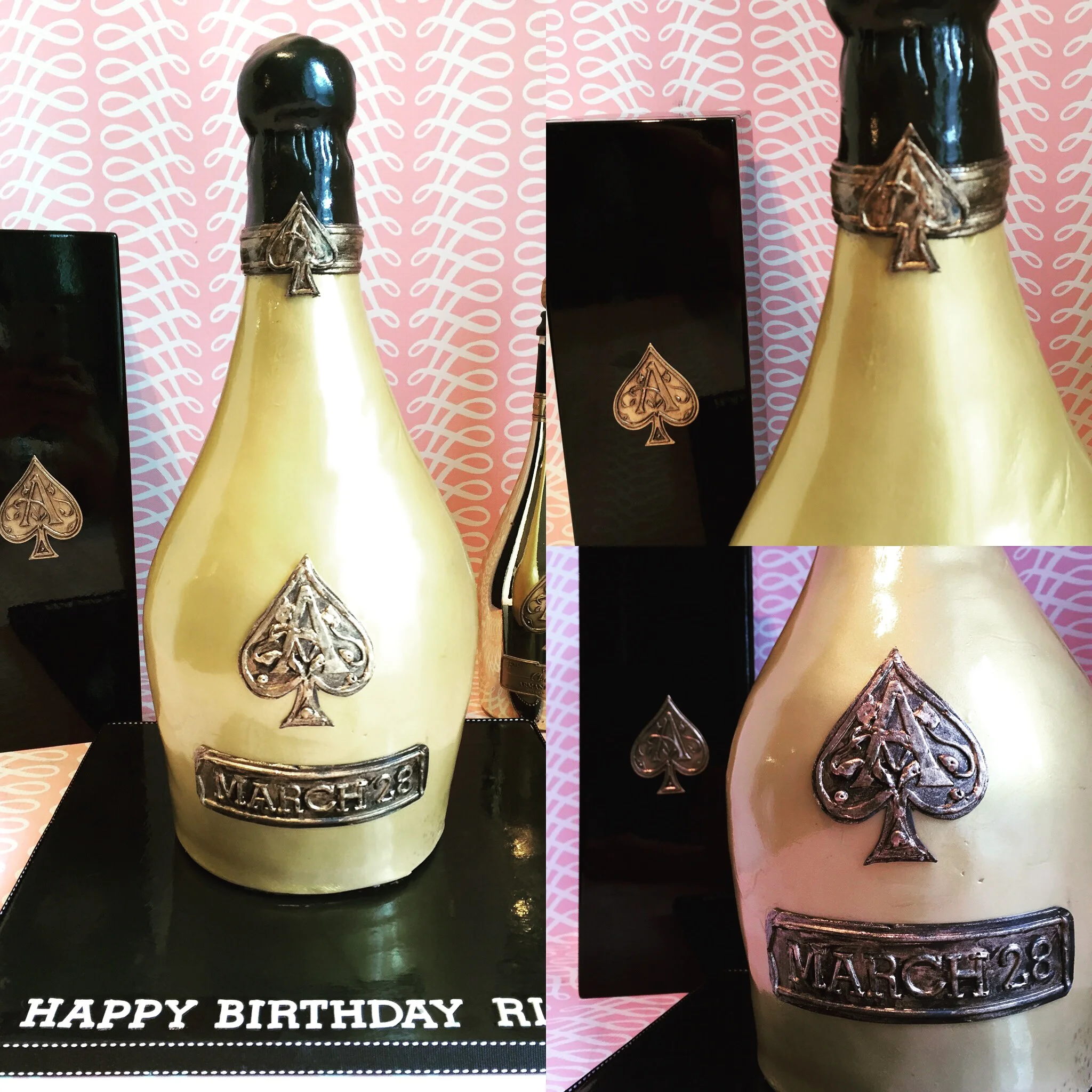  Champagne bottle cake 
