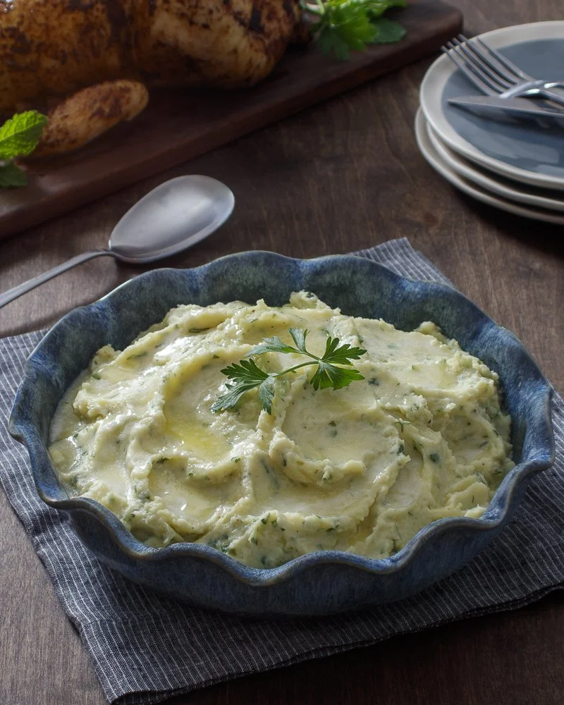 Buttermilk Mashed Sweetpotatoes with Fresh Herbs